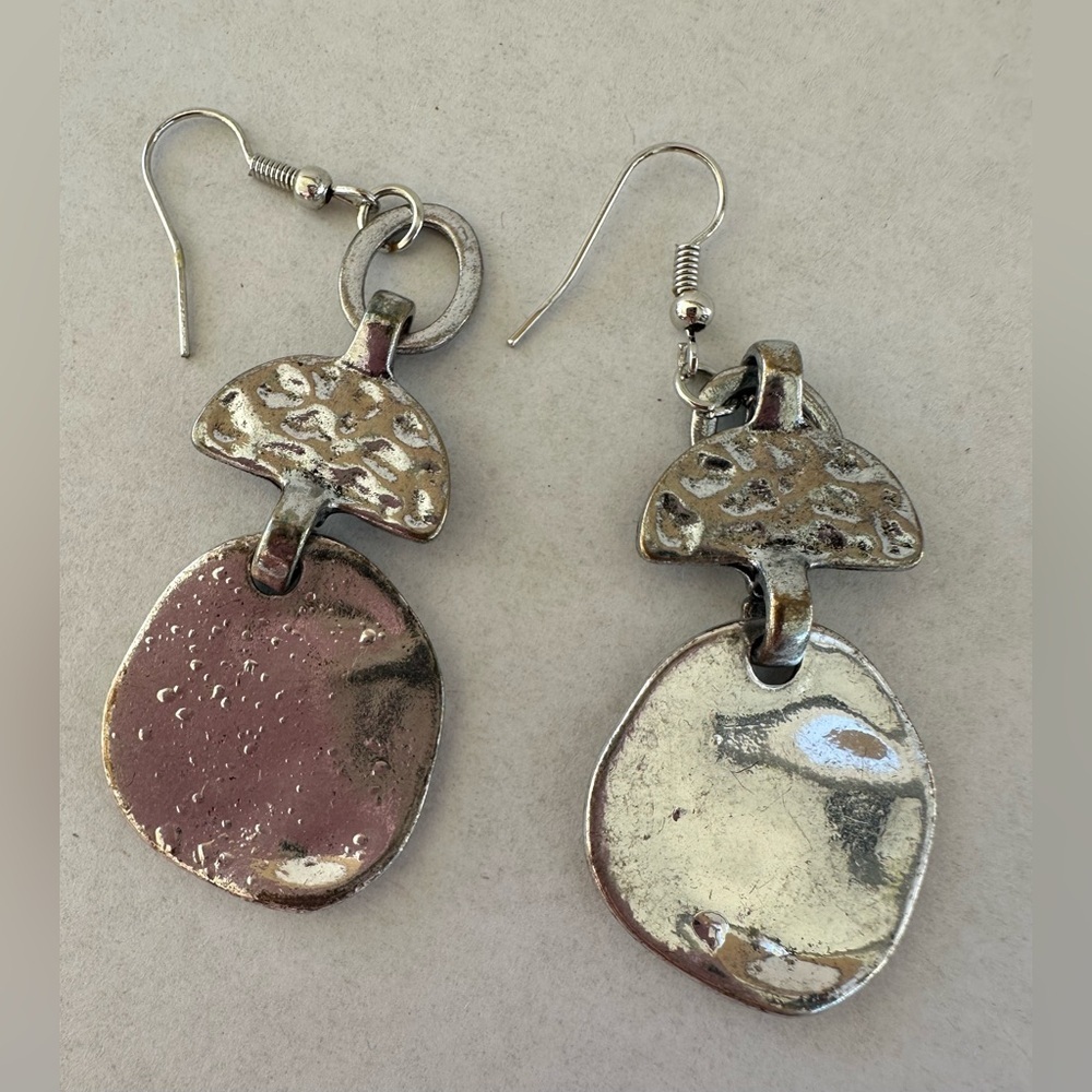 Bohemian Silver Dangle Earrings - Picture 10 of 11
